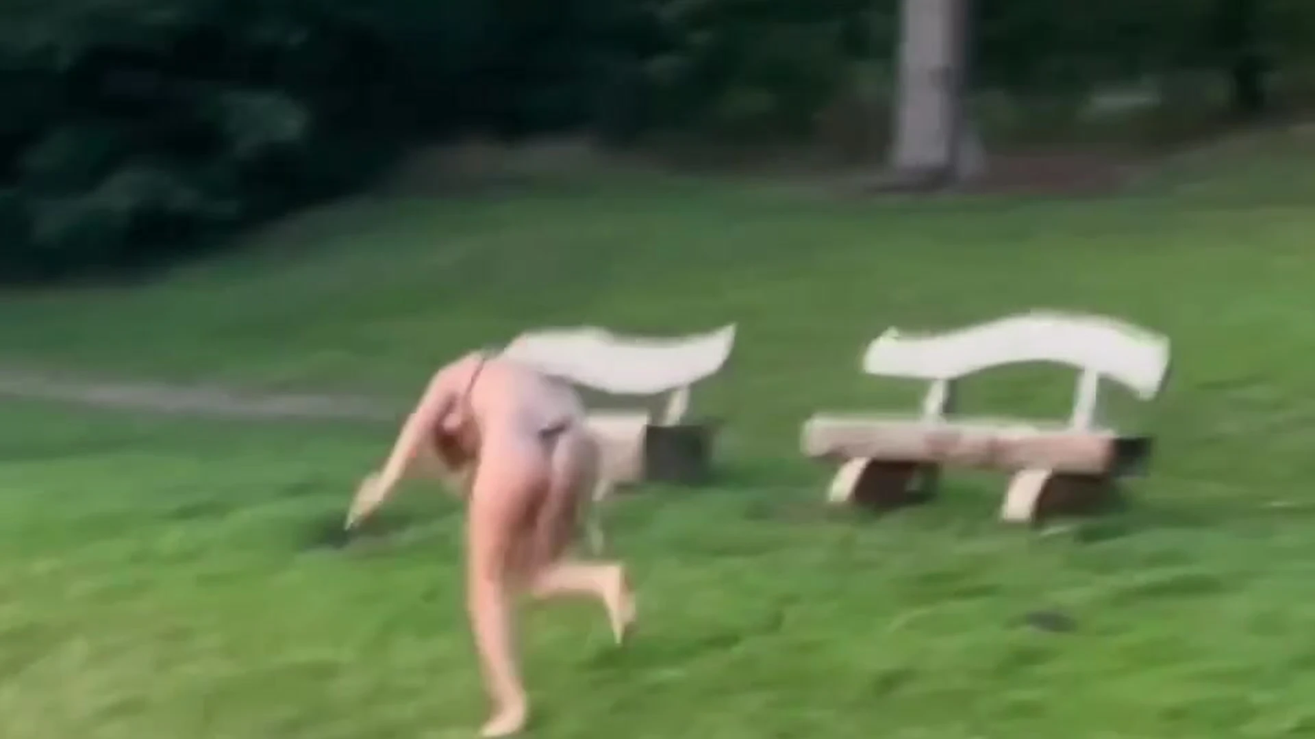 Itscarlyjane running naked in the public park