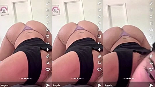 Angela Alvarez twerking her naked big booty on livestream