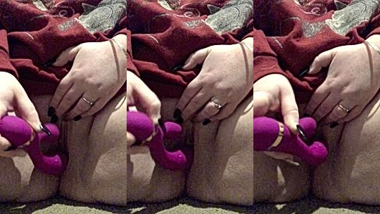 Lara Rose fucking a pink dildo wearing short skirt
