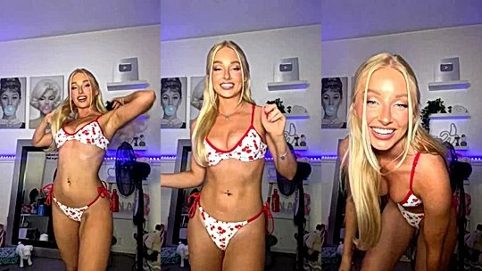 Charlotte Parkes teasing her cute white lingerie