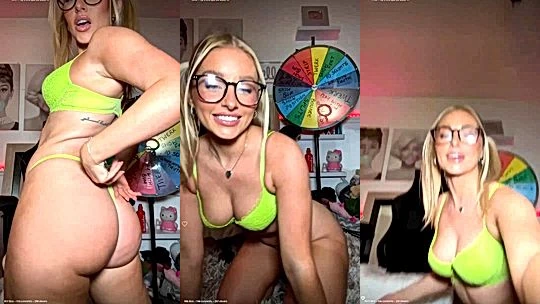 Charlotte Parkes getting naked from her wheel on livestream