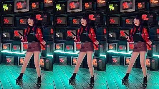 Alina Becker teasing in evangelion cosplay