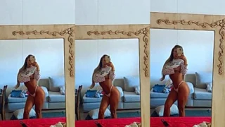 Agusanon teasing her hot naked body in the mirror