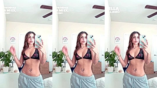 Angela Alvarez teasing in her new see-through bra