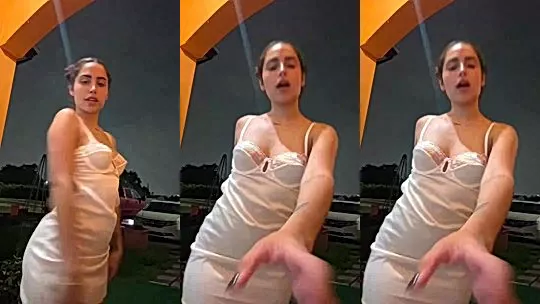 Angela Alvarez teasing her perfect ass in her white see-through gown