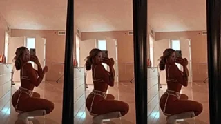 Agusanon twerking her big booty in the mirror
