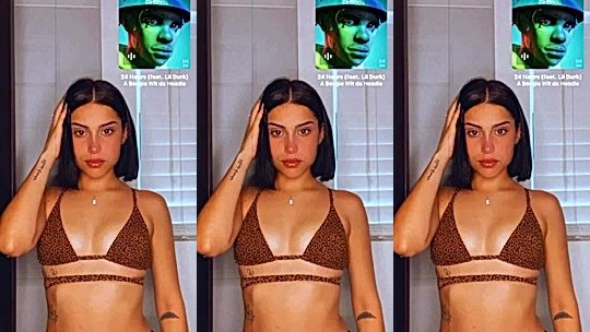 Angela Alvarez showing off her tits in new lingerie