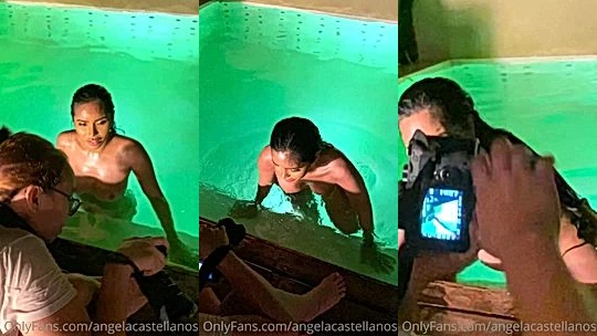 Angela Castellanos bikini photoshoot in the pool