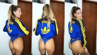 Kadito teaing her sexy booty in soccer jersey