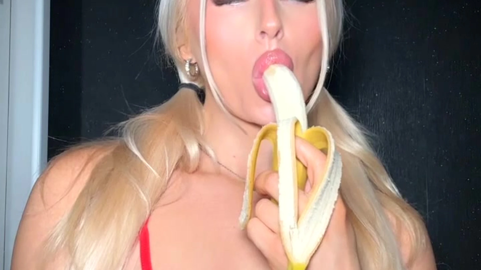 Charlotte Parkes seductively eating a banana