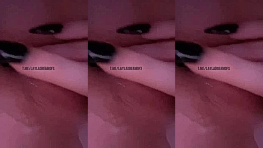 Layla Dream teasing her moist pussy close-up