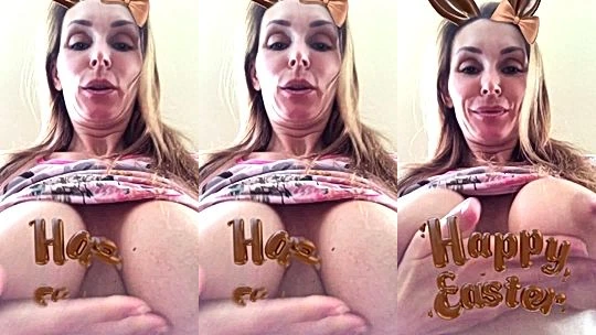 Tanya Tate flashing her naked tits for her birthday