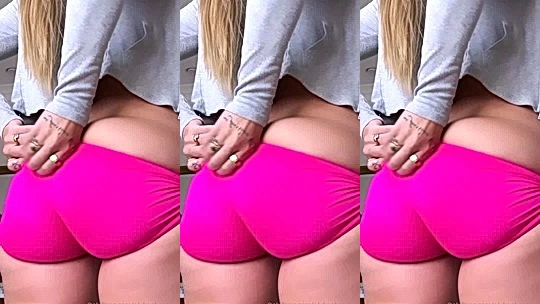 hot chick Niykee Heaton twerking her sexy ass in pink shorts