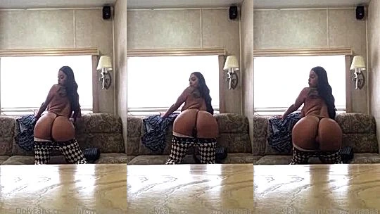 latina babe Chromazz twerking her big booty