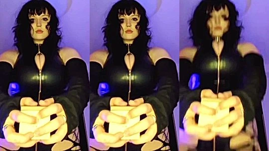 Mylittlerobin bouncing her big tits in latex dress