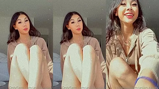 Asian.candy teasing her naked feet