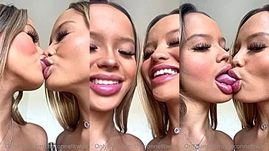 horny Connell Twins sensual kissing