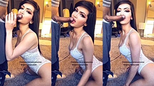 Ariana Mumtaz deepthroating her boss in the office