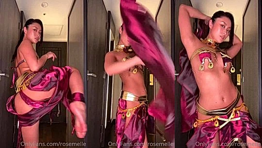 sexy asian dancer Rose Melle teasing in her sexy lingerie