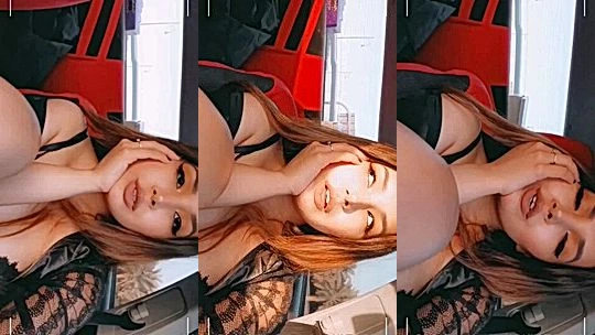 Zeeba kalan teasing her big tits riding in the car