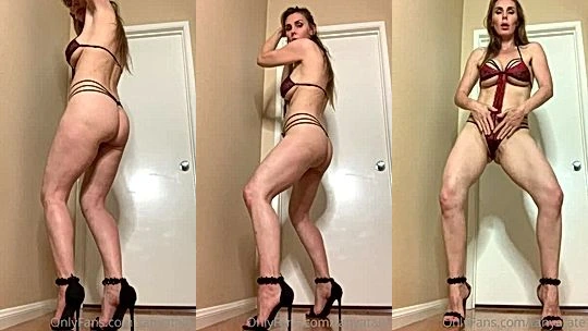 Tanya Tate dancing in her tiny lingerie and high heels