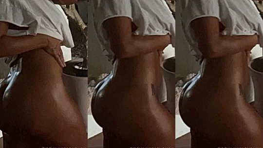Niykee Heaton teasing her oiled-up booty