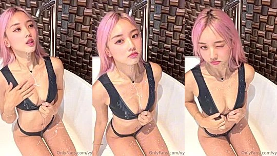 hot korean babe Vyvan Le teasing in the bathtub