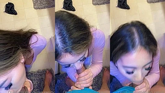 horny babe Asian.candy midnight sucking her lover dick