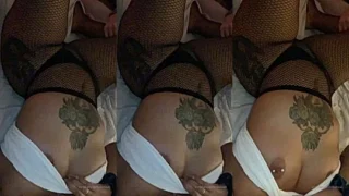 OnlyDany teasing her hot body in fishnet