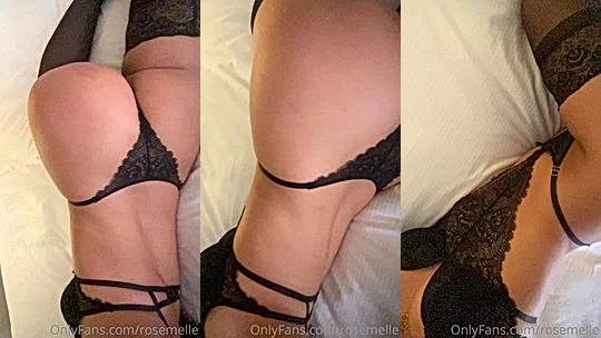 Rose Melle showing off her newly bought lingerie