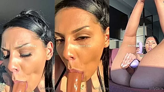 OnlyDany riding a dildo under the sun