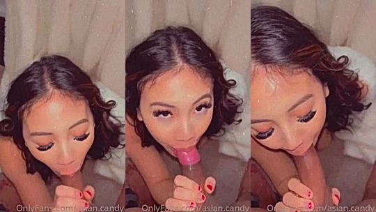 Asian.candy sucking her boyfriends big dick