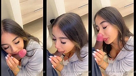 hot chick Asian.candy giving head to her lover