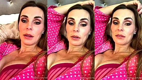Tanya Tate teasing her huge breasts in lingerie