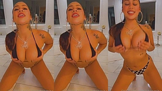 hot latina Chromazz titty play on livestream
