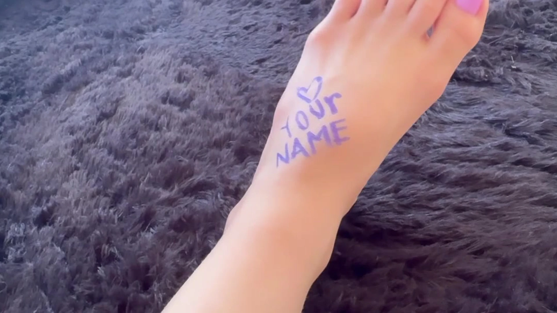 Kay Hansen teasing your name on her feet